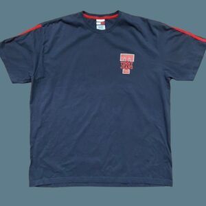 Tommy Jeans Hilfiger Vintage Y2K Collegiate Logo Navy Red T-Shirt Men's Size XL